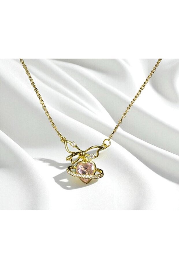 Altın Kanatlı İnci Zarafet Kolye - 1