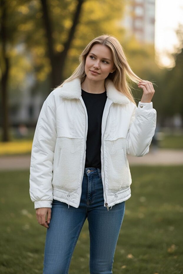 POLYESTER DETAYLI POLAR MEVSİMLİK MONT - 2