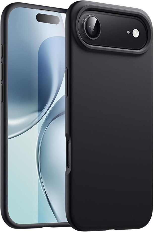 Hepiide iPhone Air Silicone Case - Premium Solid Silicone Cover (Black)