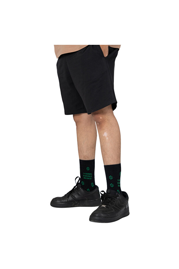black shorts