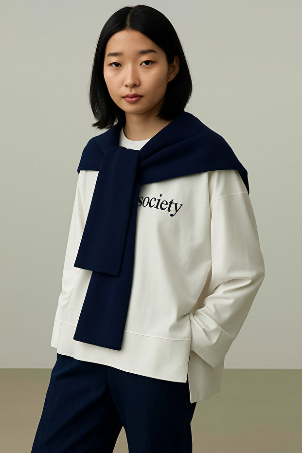 Kare Parçalı Atkı - 1