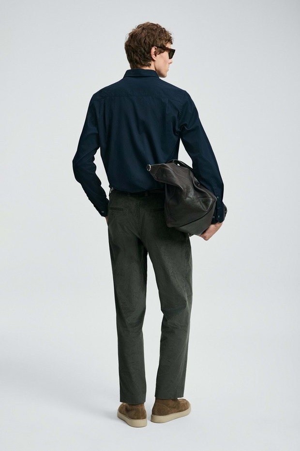 112010686 Ferla Basic Gömlek Regular Fit Erkek Gömlek HAKİ - 6