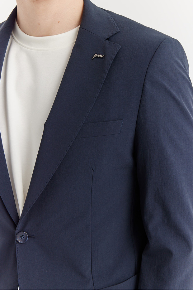 سترة بياقة أحادية للرجال - 5