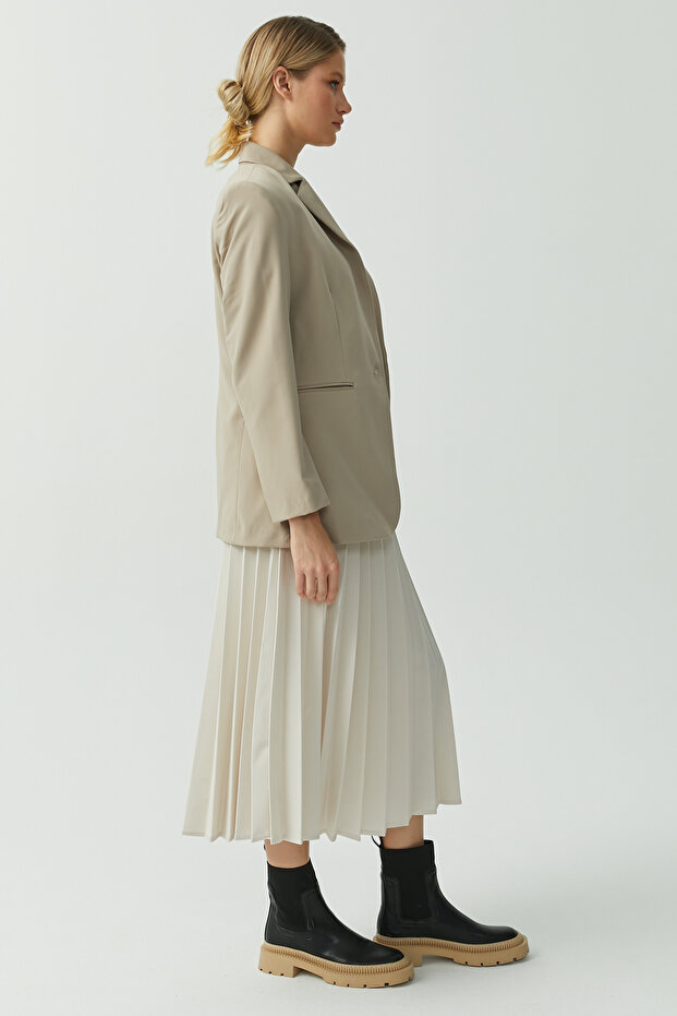 Kadın Tek Düğmeli Ceket - 4