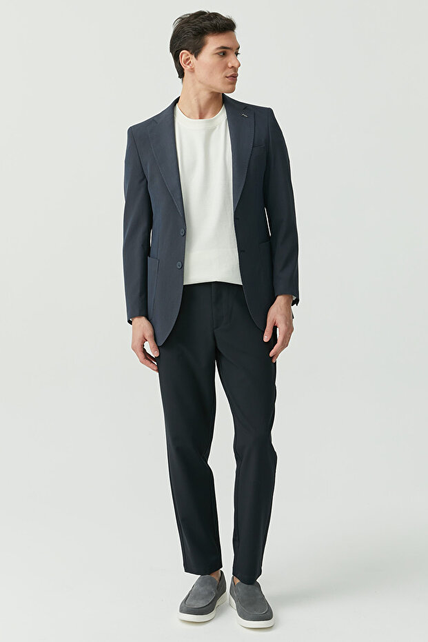 سترة بياقة أحادية للرجال - 7