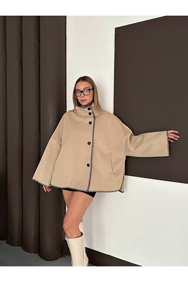 OVERSİZE TREND KAŞE CEKET - 2