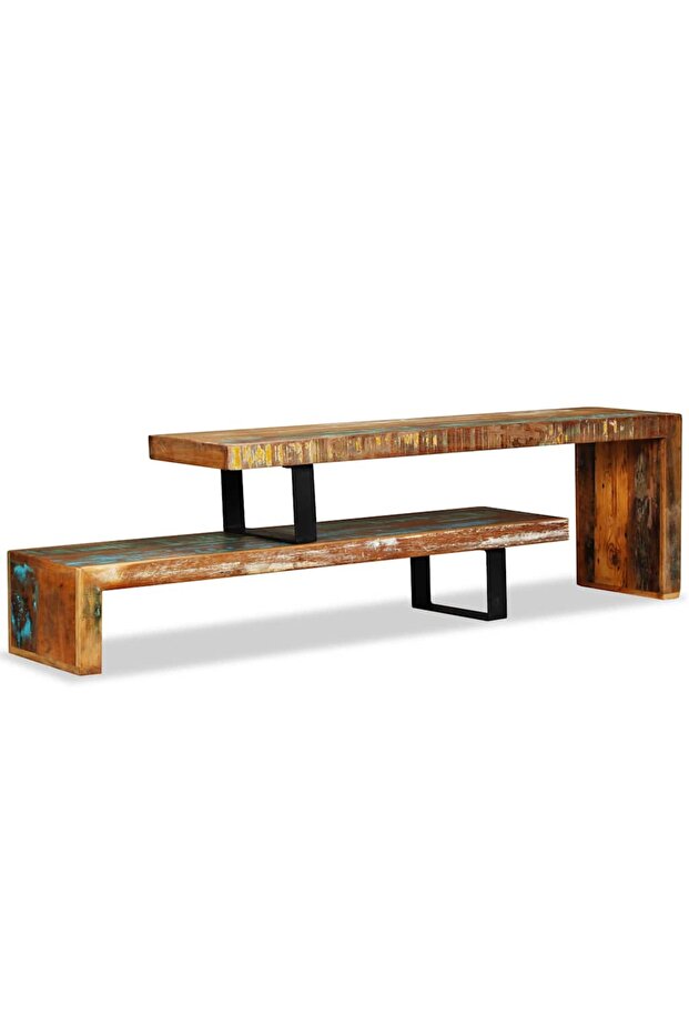 TV Stand Solid Reclaimed Wood - 2
