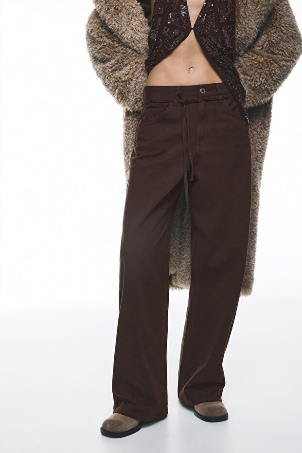 Bağcıklı baggy jean - 3