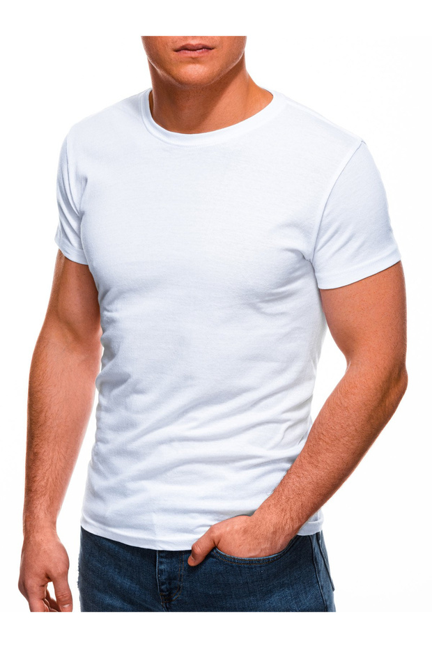 Men's Basic T-shirt S970 - white - 1