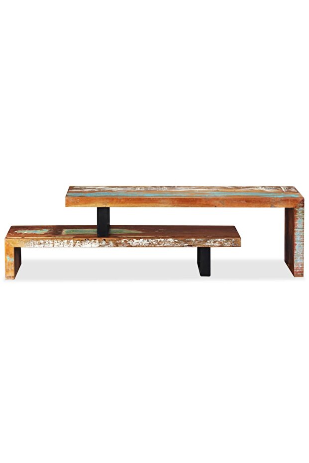 TV Stand Solid Reclaimed Wood - 6