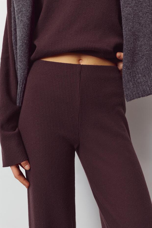 Soft touch düz pantolon - 5