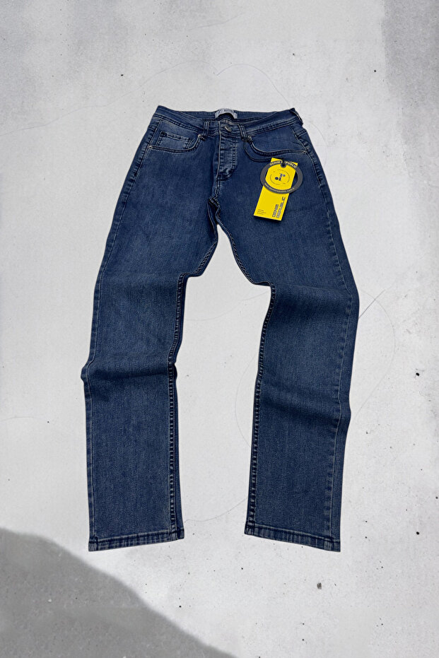 Men's Blue Jeans Stretch Fabric Slim Fit Slim Fit
