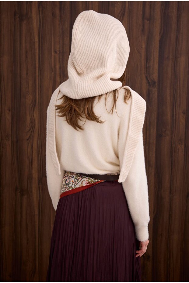 İnce Tüylü Basic Kazak Açık Vanilya - 5