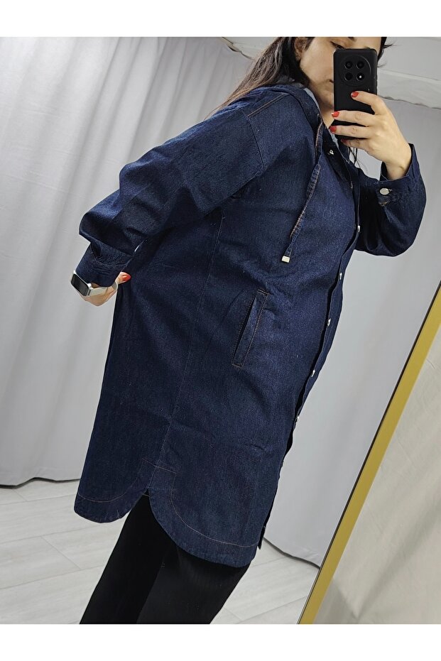 jeans gömlek tunık - 5