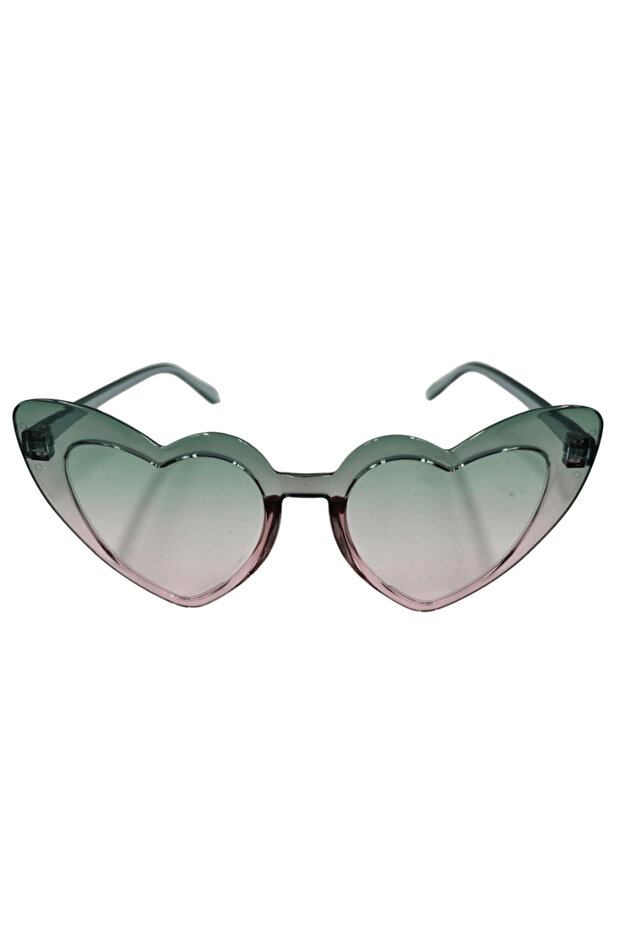 Party Glasses Mica Heart Model Green Pink