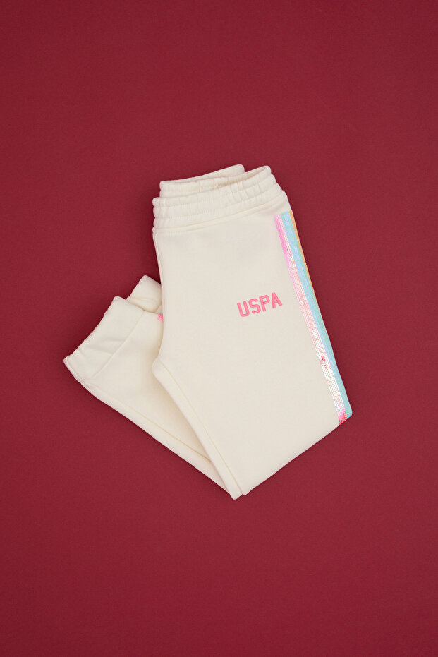 Girl's Cream Sweatpants 50314481-Vr256