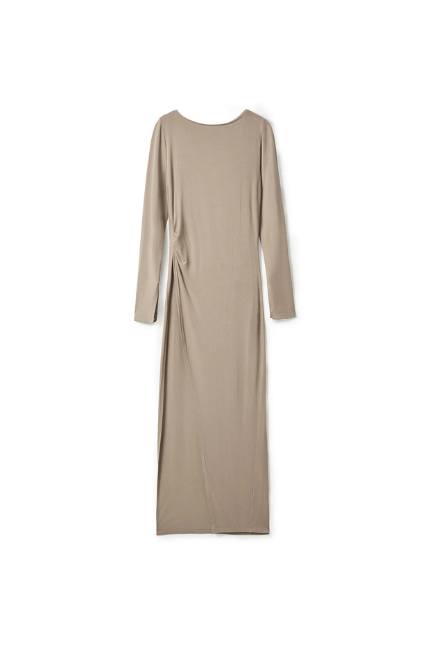 Yırtmaçlı Vizon Örme Bluz - 4