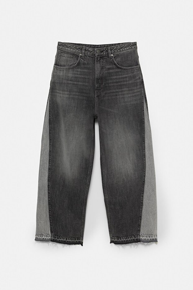 Süper bol panelli jean - 7