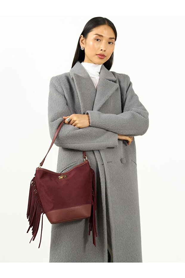 Oversize Kaşe Kaban Gri - 5