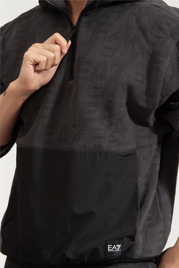 Erkek Kapüşonlu Sweatshirt - 4