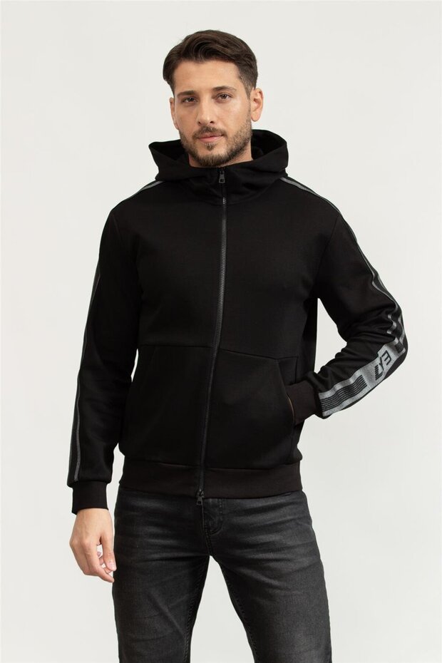 Erkek Kapüşonlu Sweatshirt - 1