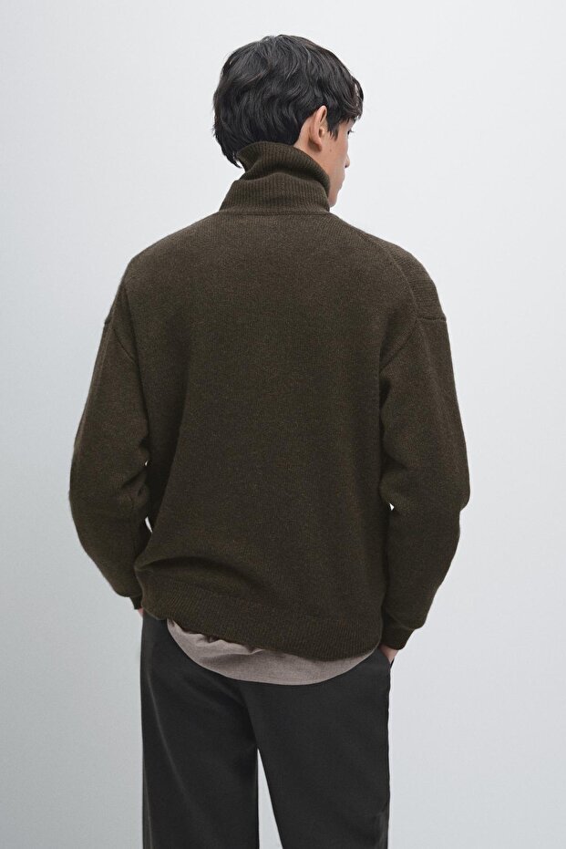 Wool blend high neck jumper - 3