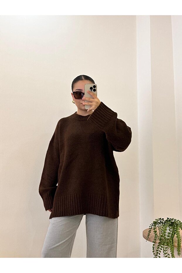 Oversize Pinterest Örme Kazak - 2