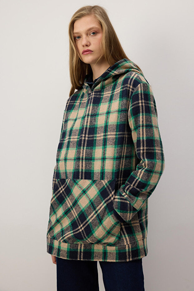 EKOSELİ KAPÜŞONLU SWEATSHIRT - 1