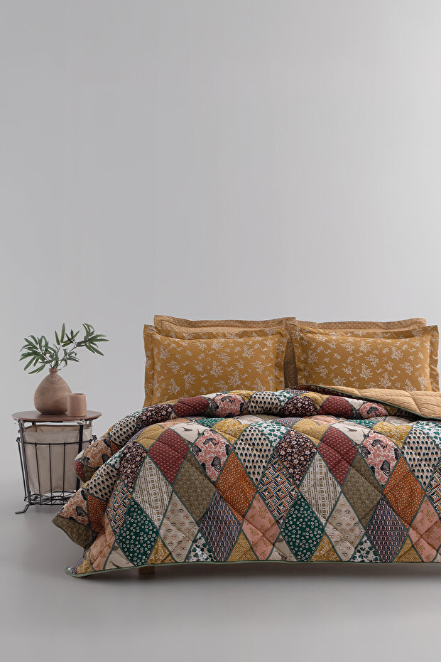 Astrid Tek Kişilik Uyku Seti - Hardal - 2
