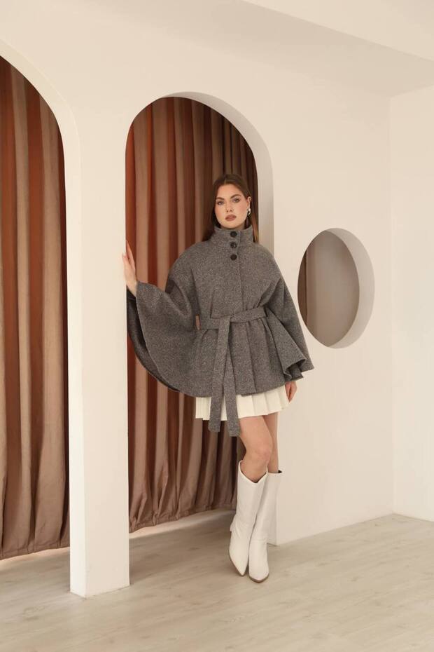 İTHAL KEÇE KUMAŞ PANÇO - 1