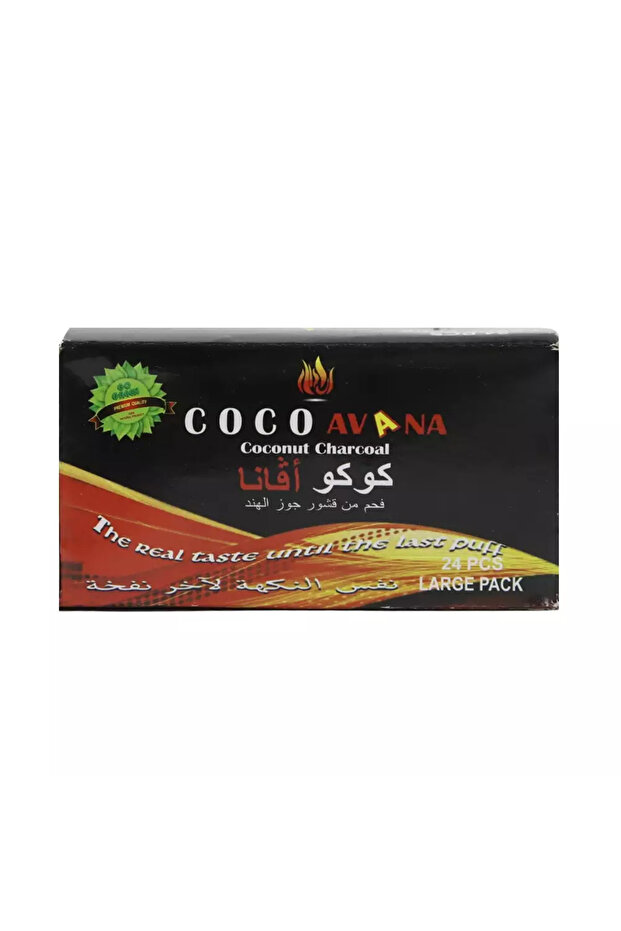 Coco Avana Natural Coconut Shell Sulphur Less Charcoal- 24pcs