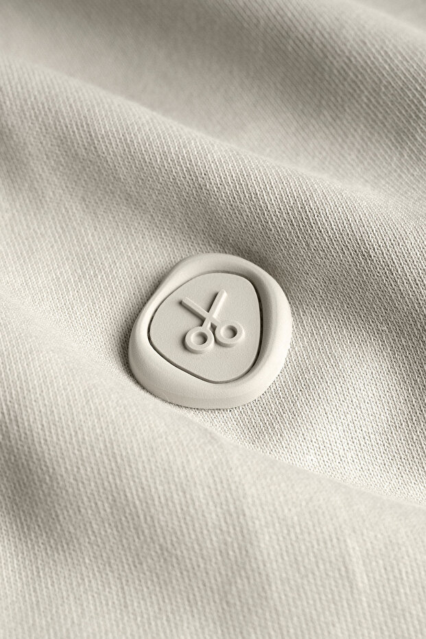 Kadın Basic Regular Crop Sweatshirt - Ruvien - Bone - 7