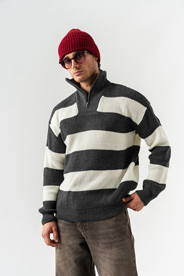 Haven Half Zip Polo Neck Sweater