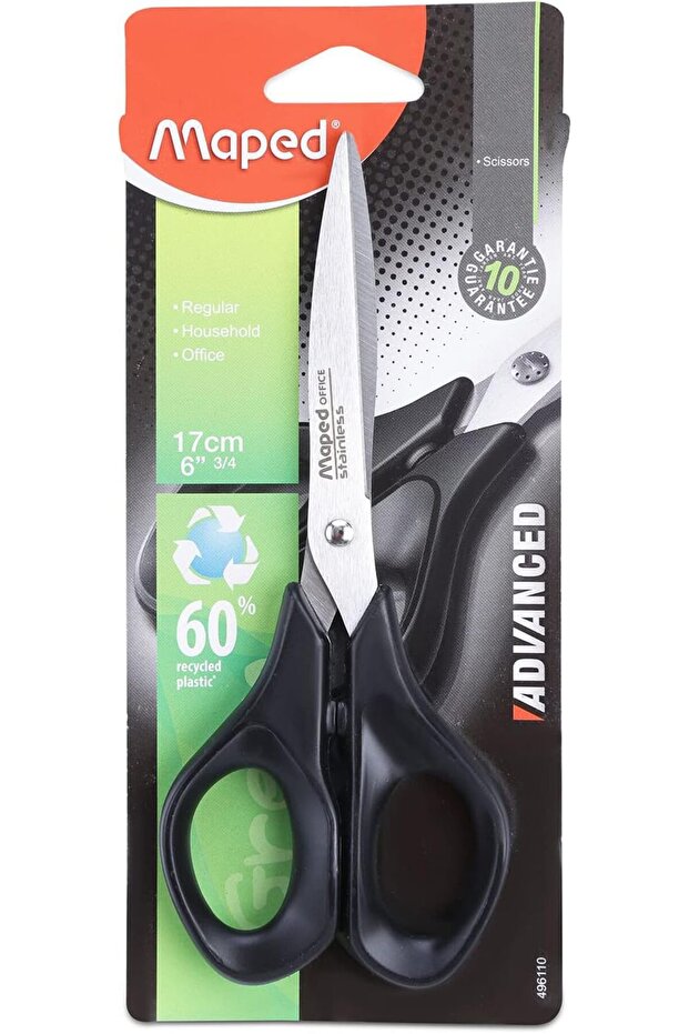 496110 17cm Office Advanced Symmetrical Scissors - Green