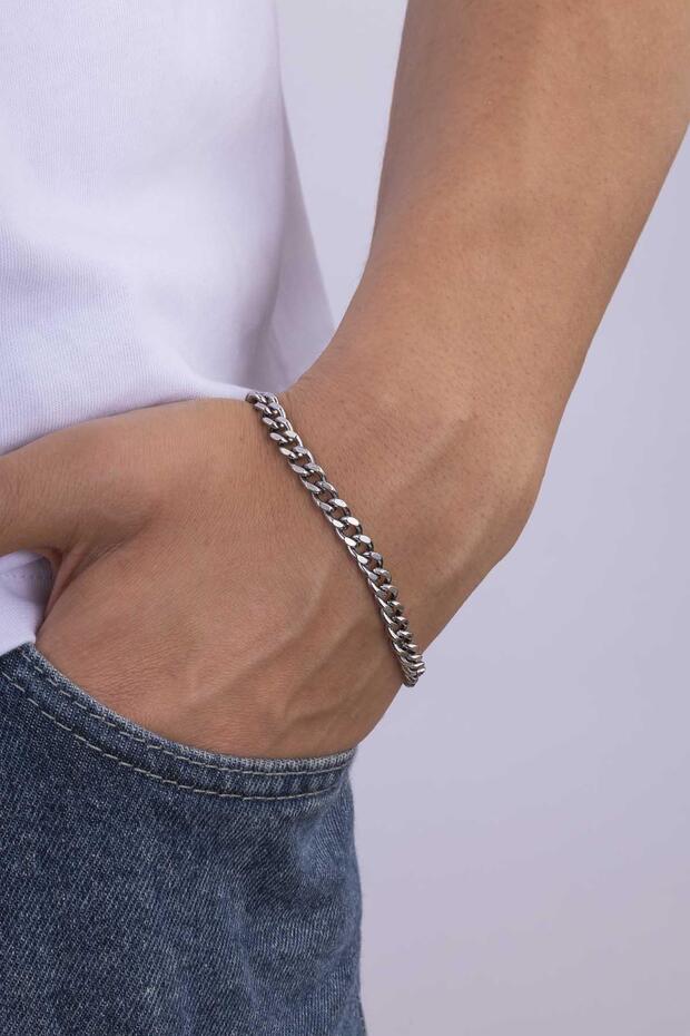 Classic Model Steel Gourmet Men's Chain Bracelet