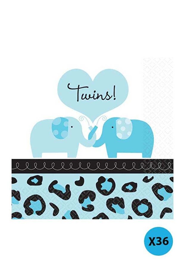 36-Piece Sweet Safari Shower Tissue Set Tableware Party Supplies