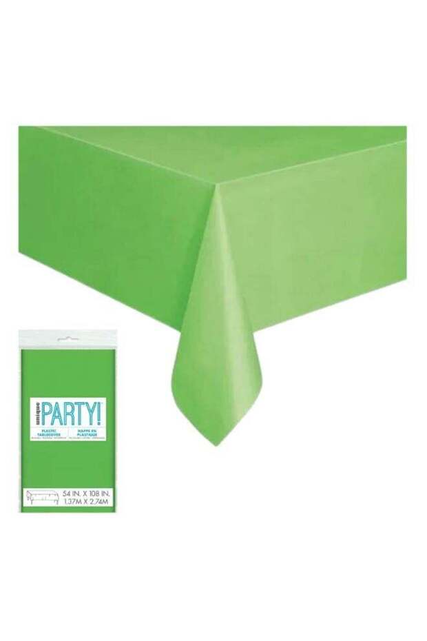 Lime Green Plastic Table Cover
