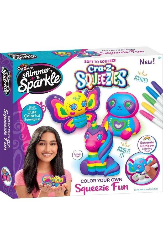 CraZ Art Shimmer ‘n Sparkle Cra-Z-Squeezies Color Your Own Squeezies Kit