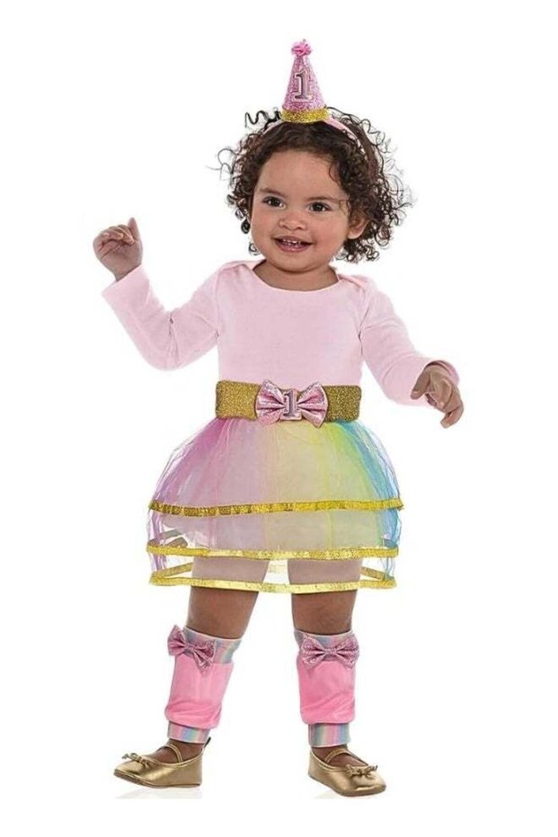 Little Girl's 1st Birthday Costume | Pastel Color | 1 Set
