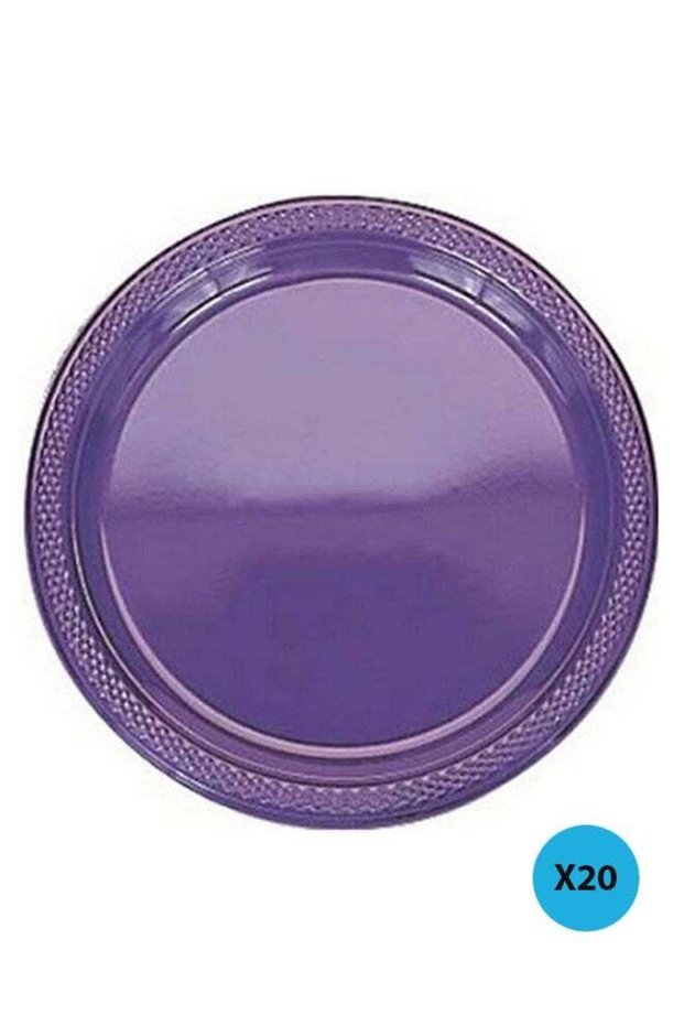 20-Piece Plastic Multipurpose Plate Set 9inch Tableware Party Supplies 9inch