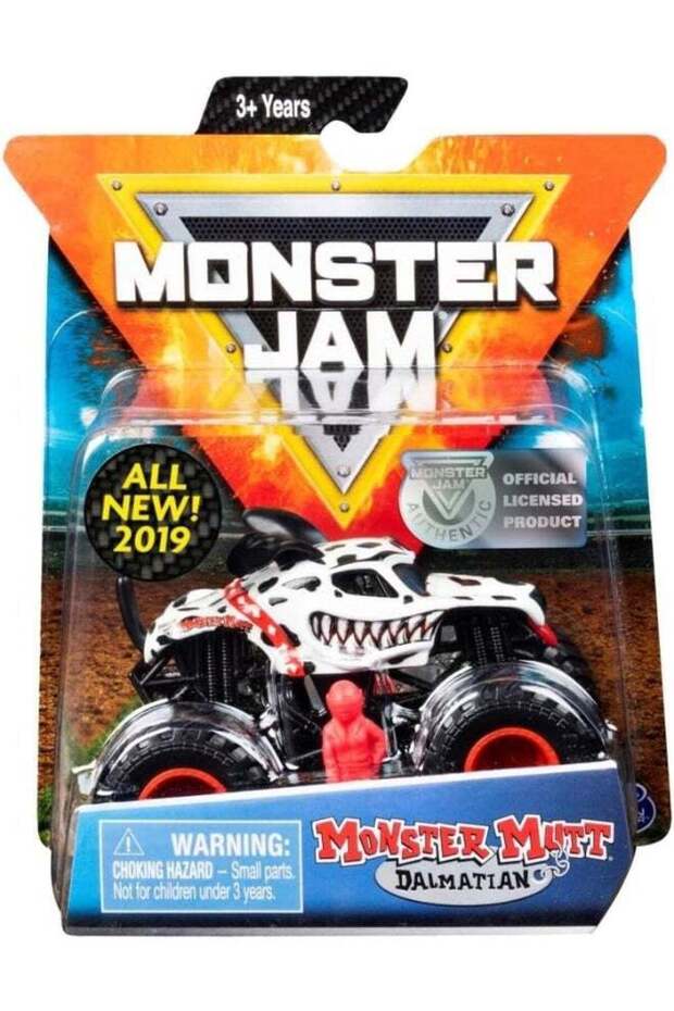 Monster Jam Monster Mutt Dalmatian Die-Cast Vehicle, 1:64 Scale – Remote Control Toy for Kids Ages