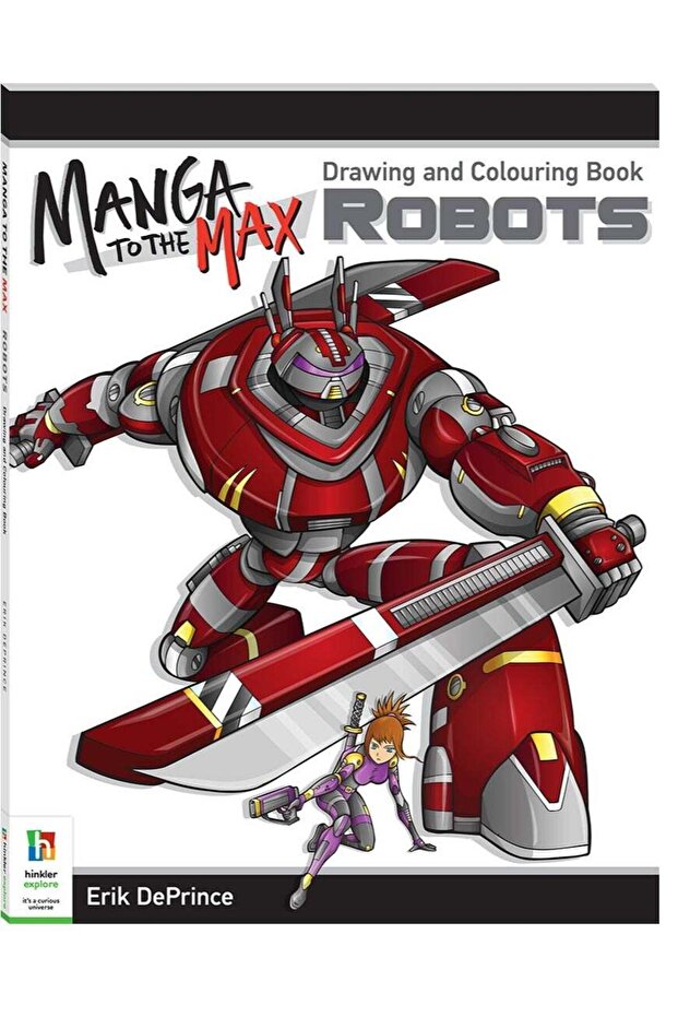 Hinkler Manga to the Max Drawing & Coloring Book Robots
