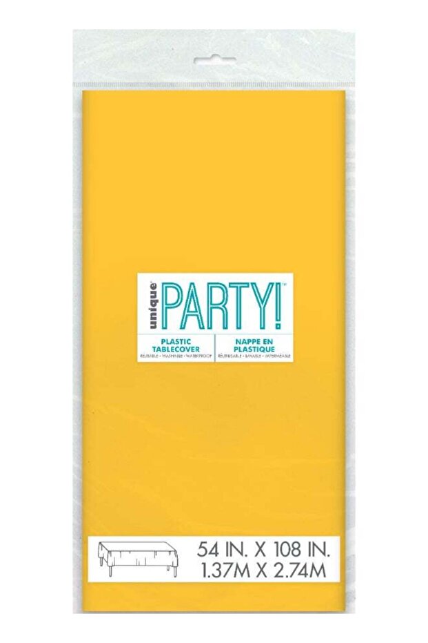 Sunflower Yellow Plastic Table Cover