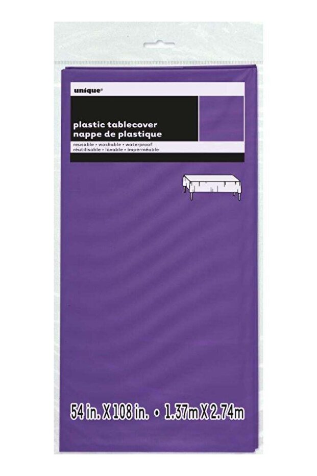 Neon Purple Plastic Table Cover