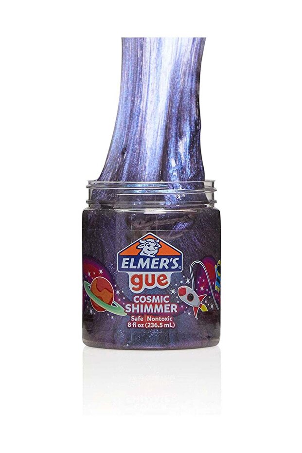 Elmer’s Cosmic Shimmer Glue 236.5ml – Glitter Slime Glue Safe Non Toxic Craft Glue for Kids DIY Sli