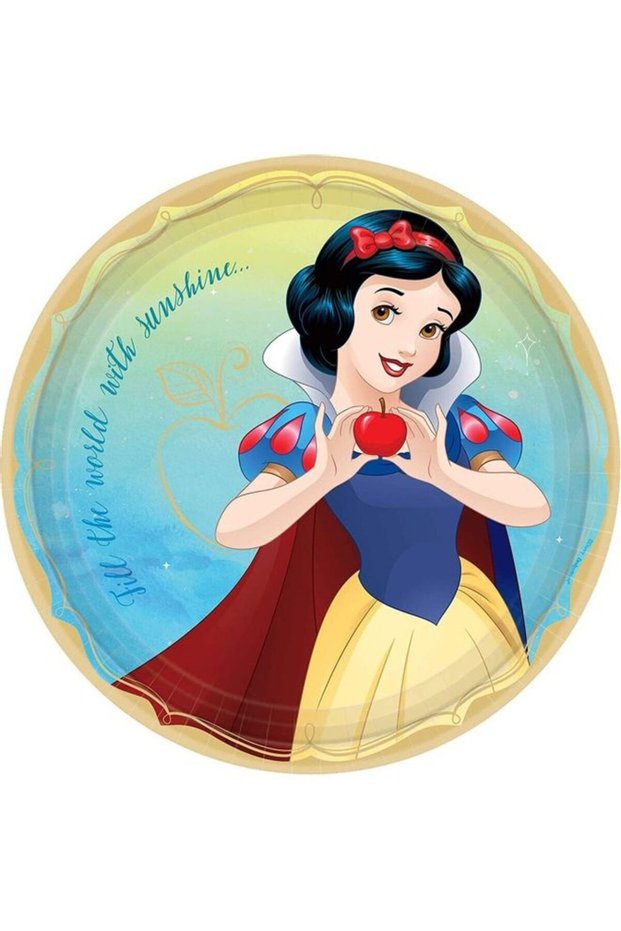 8-Piece Disney Snow White Printed Plate Set 9inch