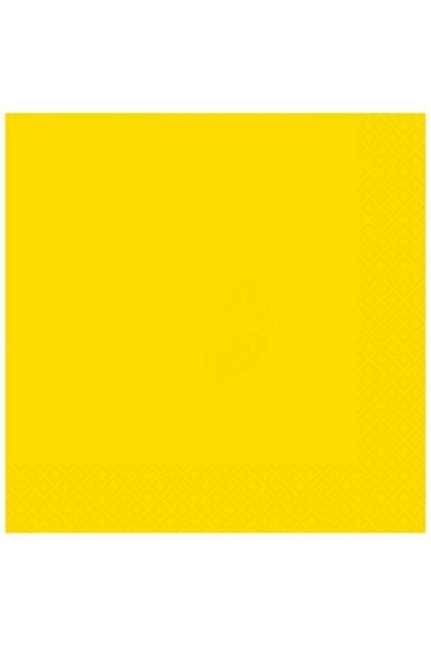 20 Neon Yellow Luncheon Napkins