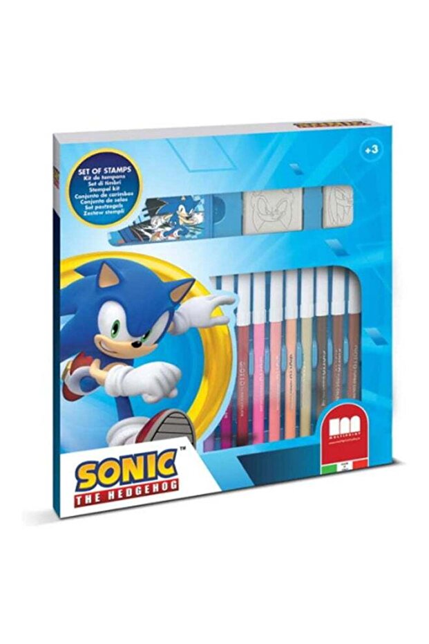 Sonic18 Felt-Tip Pens Set 18 Felt Pens, 2 Stamps And 1 Ink Pad