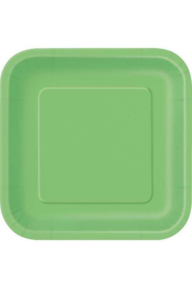 Lime Green Square Plate 9"
