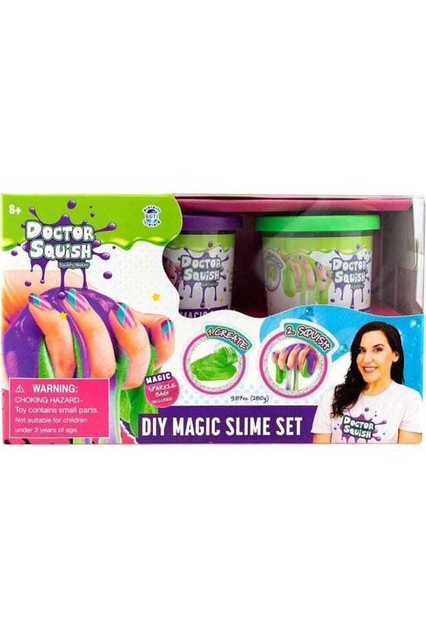 Dr. Squish Diy Magic Slime Green And Purple Color Set (140 G)